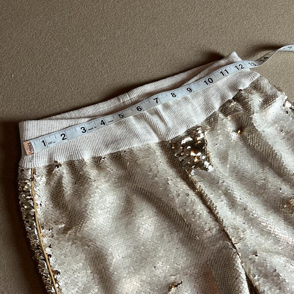 Hei Hei Sequin Joggers by Anthropologie- Champaign gold -Small - Picture 9 of 12